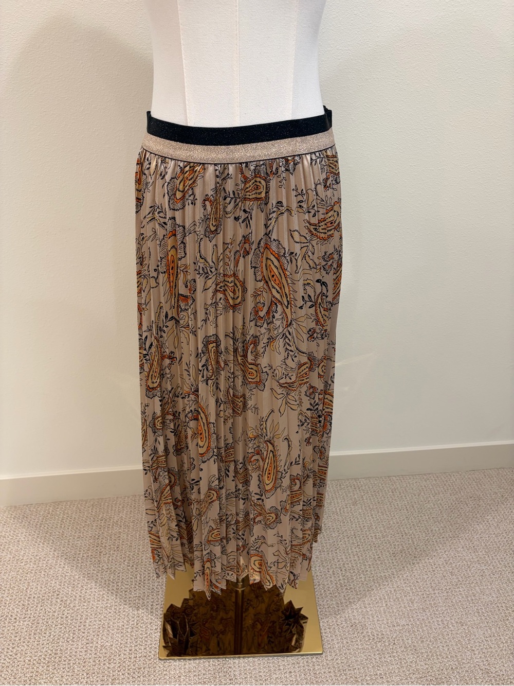 Pleated Midi Skirt